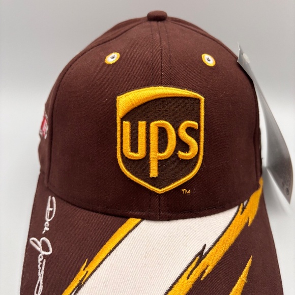 Vintage UPS NASCAR Racing Dale Jarrett #88 Robert Yates Lightning Design Hat - Picture 4 of 16